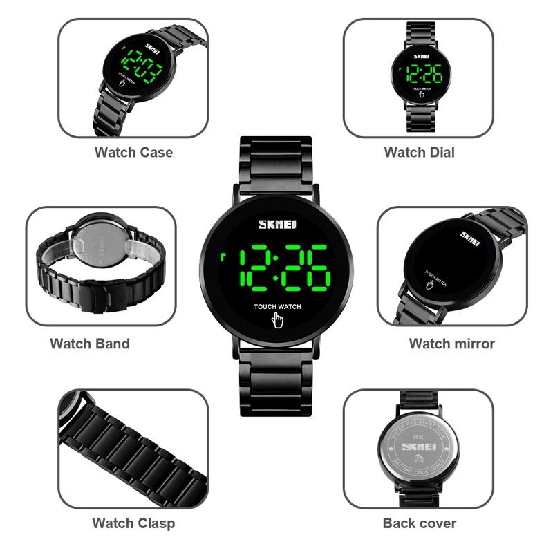 SKMEI 1550 Jam Tangan Pria Digital Touch Screen WK-SBY