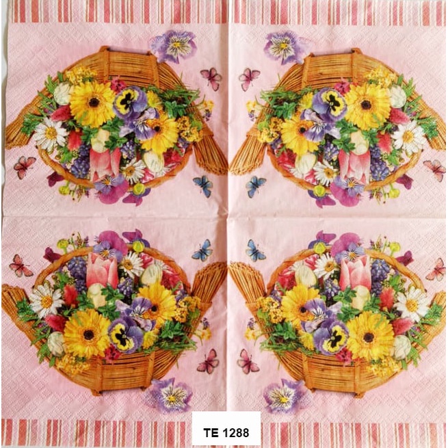 Tisu  Napkin Kerajinan  Decoupage Eropa  33X33 CM TE 1288  TTS