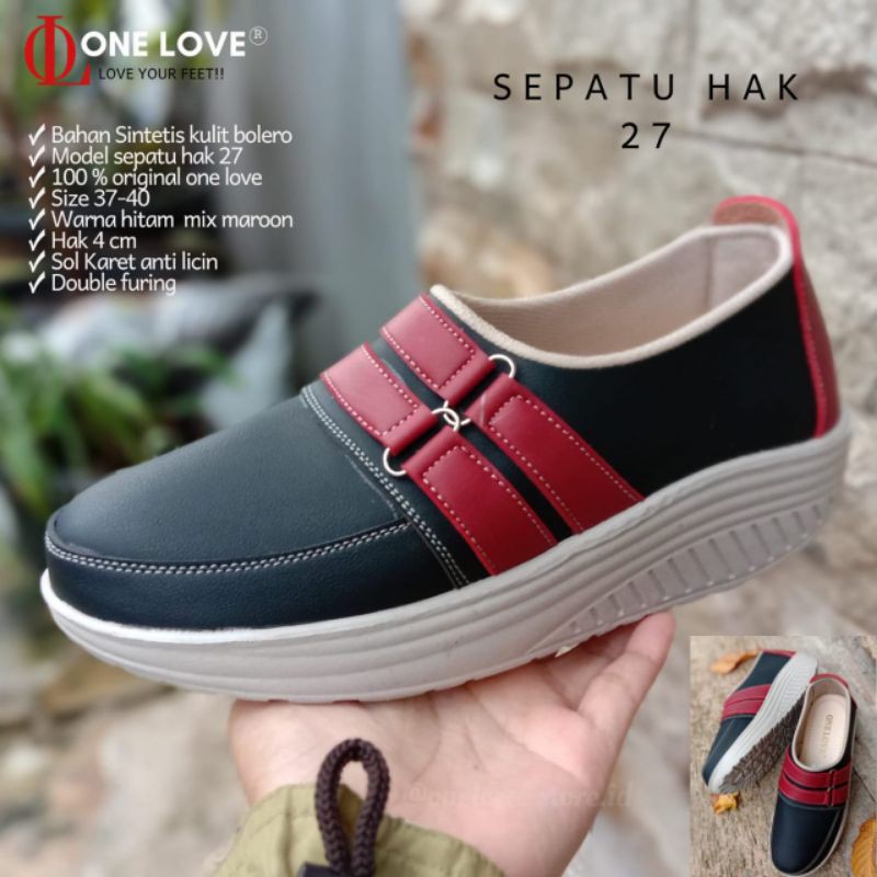 Sepatu Sneaker Wanita Wedges Wanita / Sepatu Wanita kulit Sepatu One Love Wanita