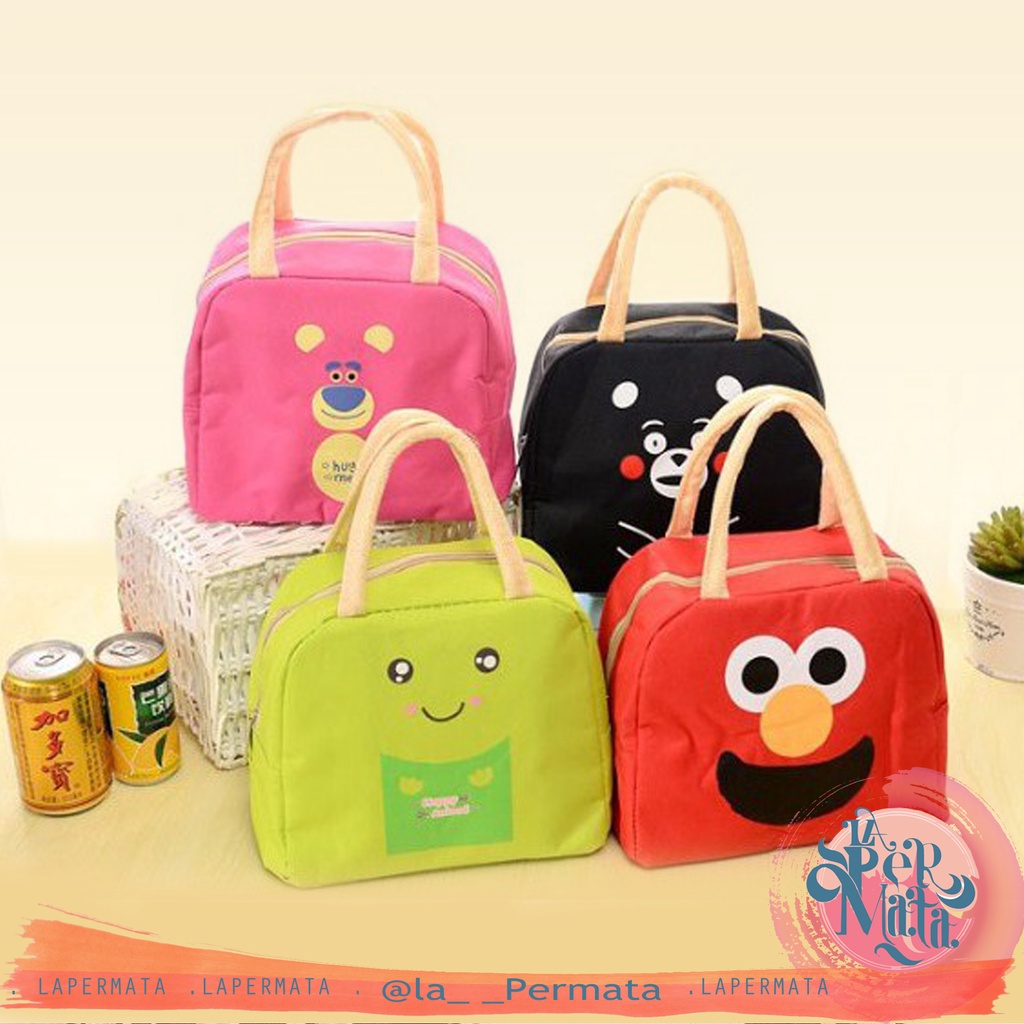 Tas Bekal Karakter / Iconic Insulated Lunch Bag Cooler WAJAH KARTUN - LPM Shop