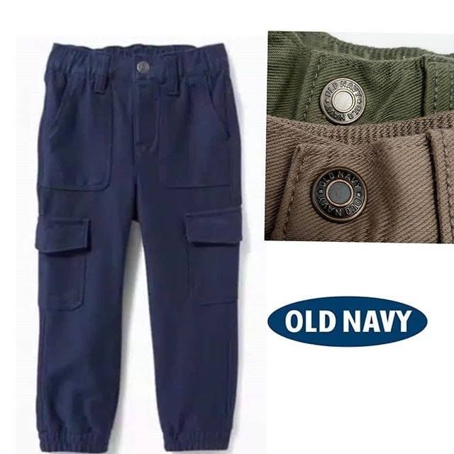 Celana Cargo Oldnavy Navy Biru donker Gelap  Jogger Kain Anak Laki cowok Branded jeans panjang