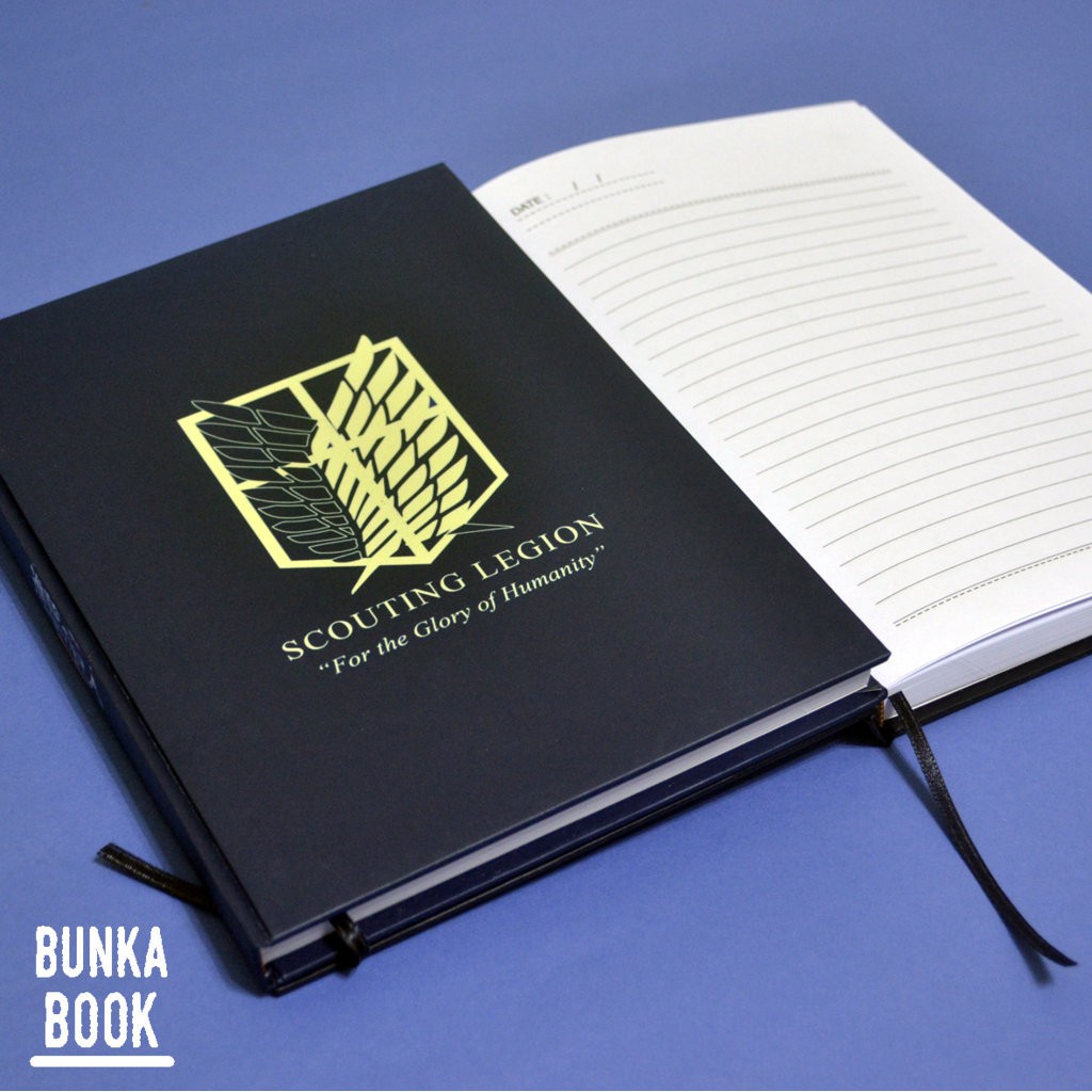 

Note Book Hardcover Anime Shingeki no Kyojin Scouting Legion Ukuran A5 Jurnal Agenda Planner