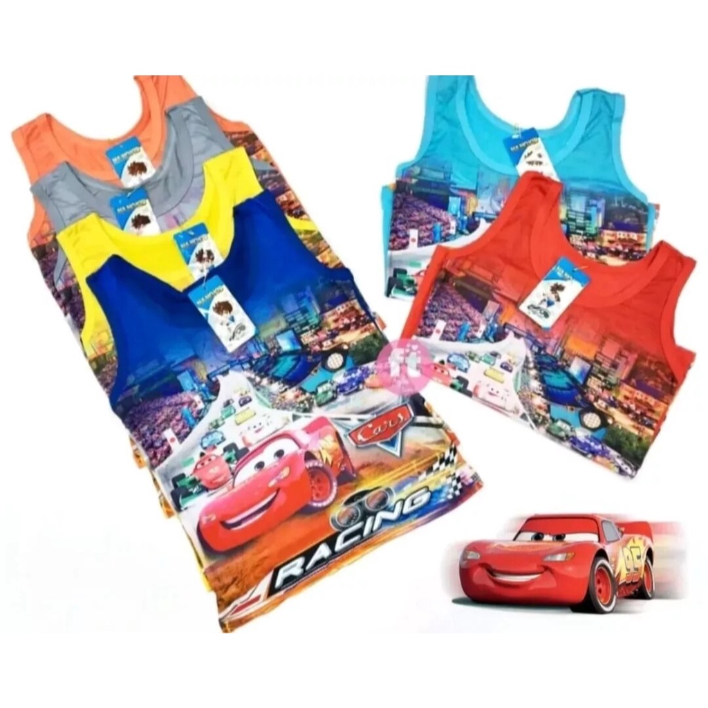 1 PCS SINGLET ANAK COWOK LAKI LAKI 3D KATUN SPANDEX PREMIUM SINGLET