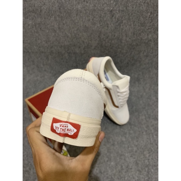 PREMIUM sepatu v4ns oldskool Cream Tan OG bonus banyak - Promo Mega SALE