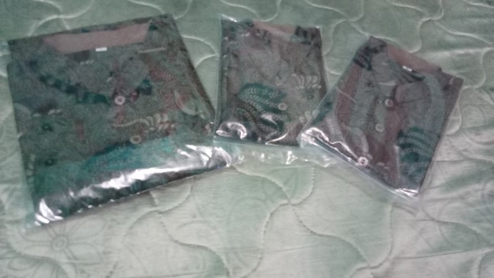 Kemko Batik Anak Dan  Dewasa Motif Daun Serit ,kerang, Kenari