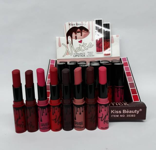 KISSBEAUTY LIPSTICK ULTRA MATTE 8 WARNA lipstick kiss beauty