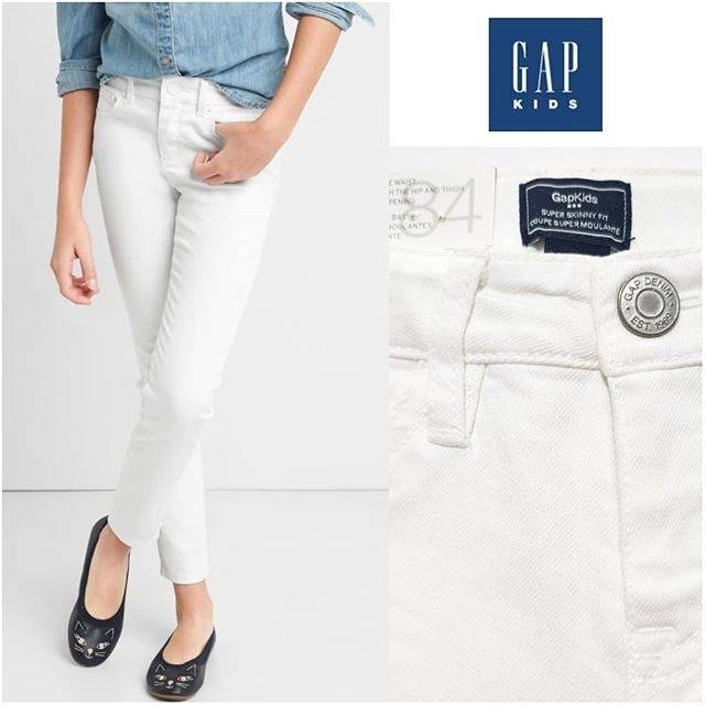 GAP Kids Super Skinny White Jeans / Celana Panjang Putih Anak Perempuan