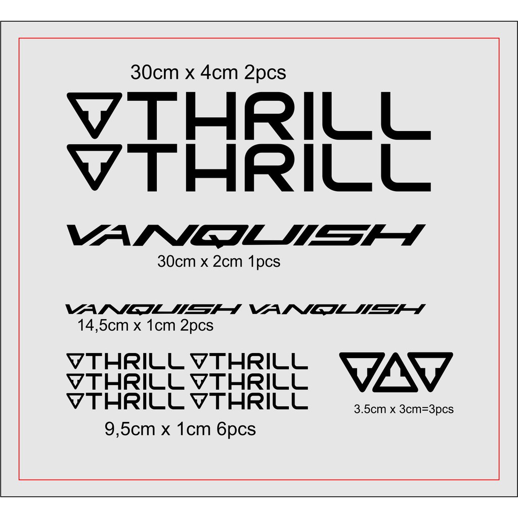 sticker cutting frame sepeda thrill vanquish