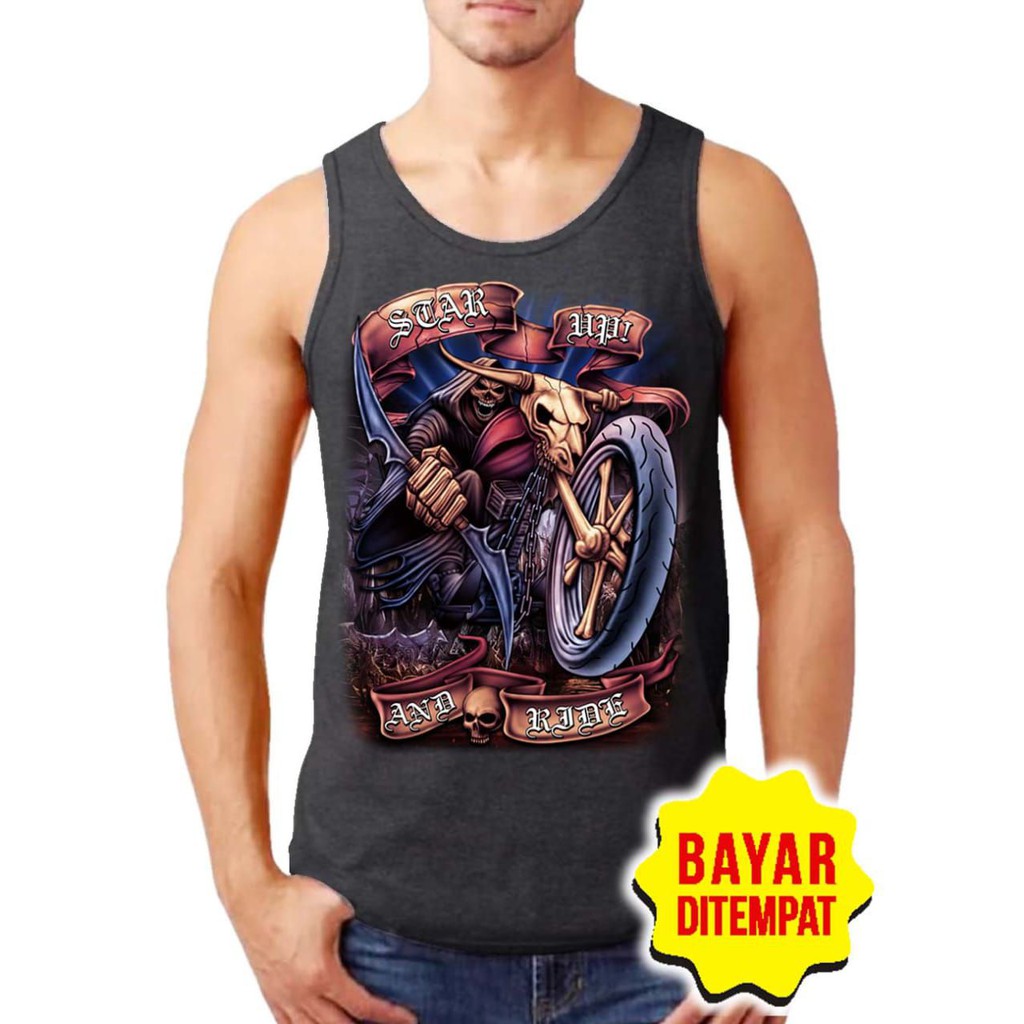 SINGLET LEKBONG PRIA (SCAR AND RIDE) / SINGLET LEKBONG GYM /LEKBONG / SINGLET/KAOS DALAM PRIA/KUTANG