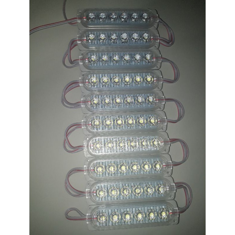 Lampu Led Module 6 Mata Besar 12 Volt / Led Modul 6 Mata 6 Watt 12V Putih