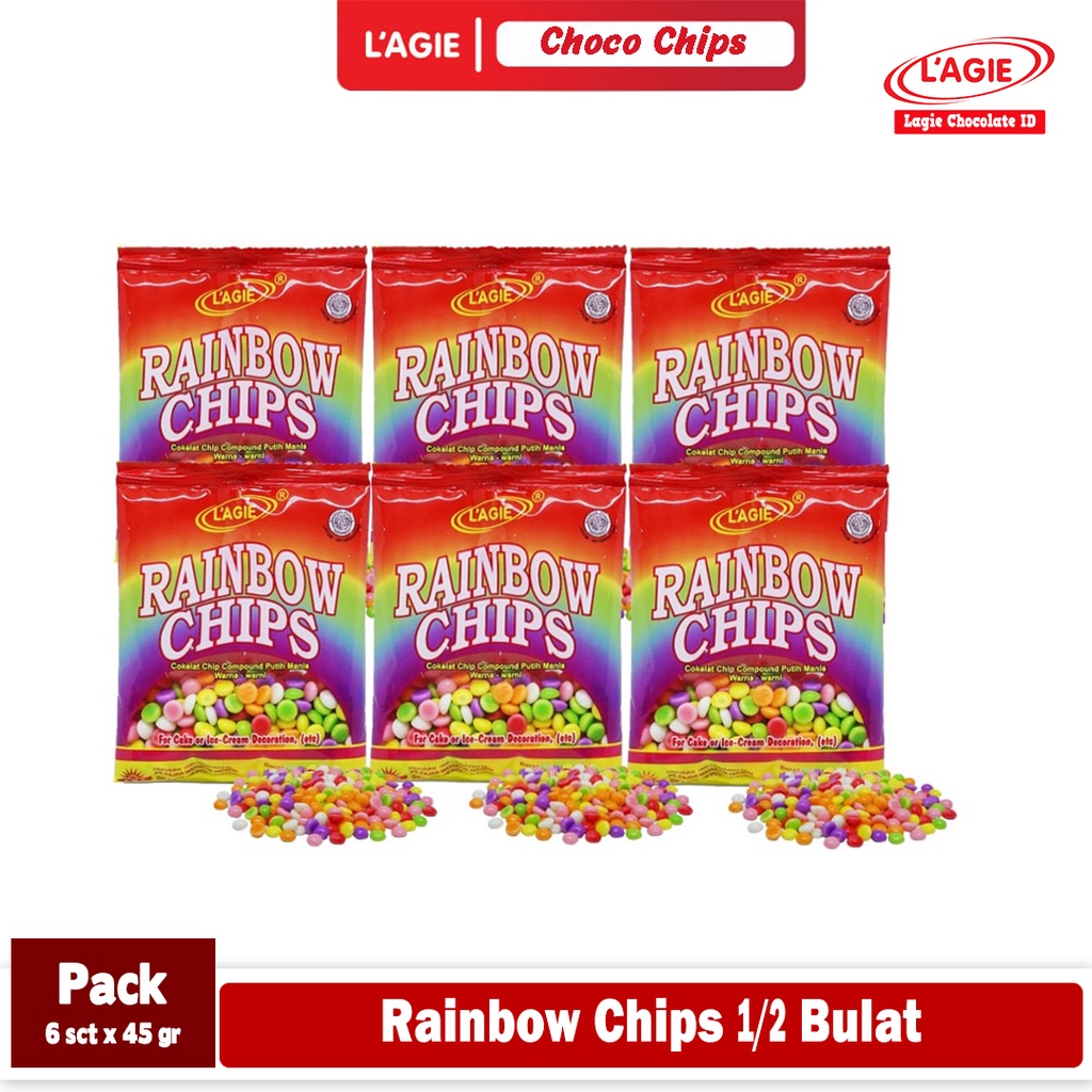 

LAGIE RAINBOW CHIPS 1/2 BULAT 45GRAM 1 PACK