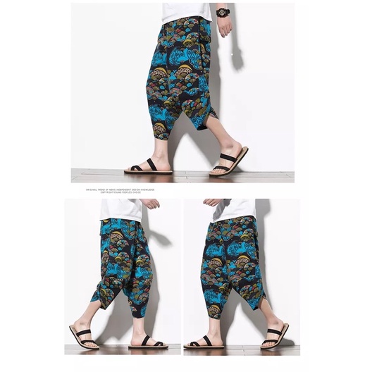 HR12 CELANA HAREM JOGGER LINEN IMPORT 3/4 SIRWAL PRIA JEPANG KOREA ORIGINAL M-5XL