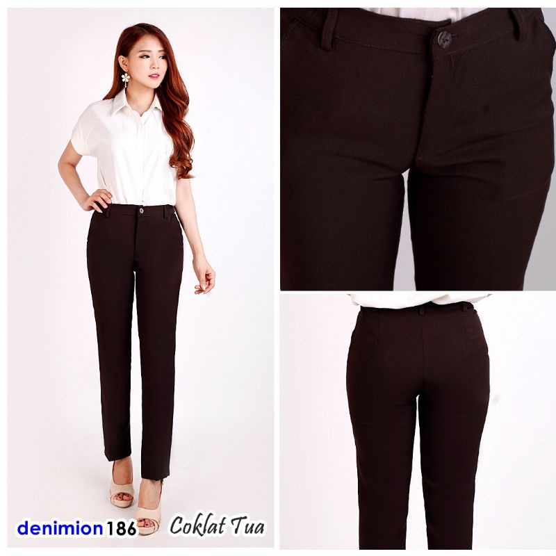 Celana Kerja Wanita ( coklat tua )