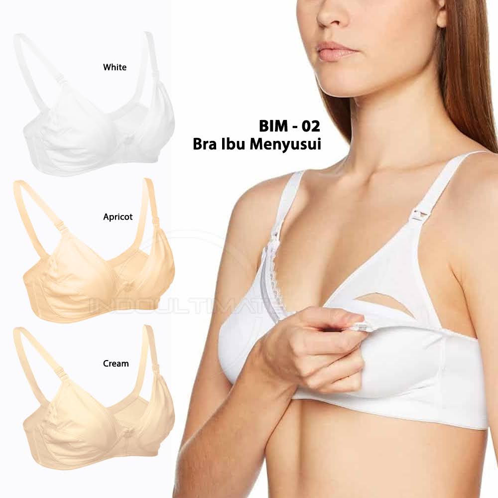 LENGKAP SIZE Bra BH Ibu Menyusui Tanpa Kawat BIM-02 Maternity Nursing Bra Ibu hamil busui tanpa spons cover bantal ibu menyusui ASI Pakaian Dalam Underware wanita Ibu hamil jumbo bagus murah import