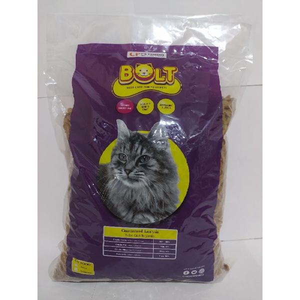 bolt 800gr makanan kucing kibel ikan