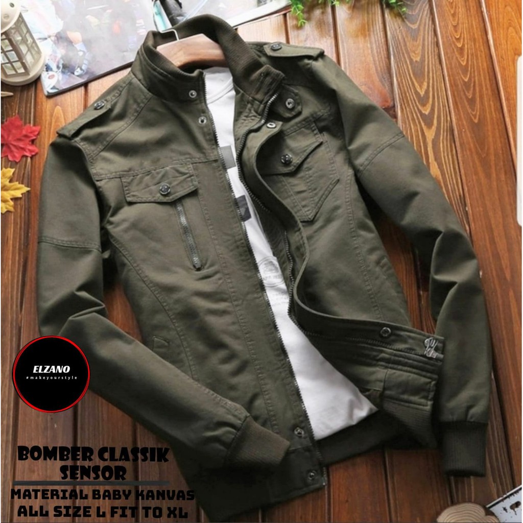 Jaket Bomber Classic - Jaket Classic Bomber Pria