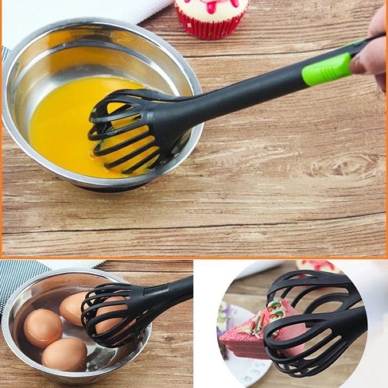 [W3] Whisk Penjepit Pengocok Telur 2in1