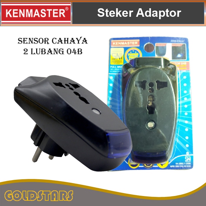 Steker Colokan Listrik + Sensor Cahaya Kenmaster Plug Adaptor Sensor Ligth 04B