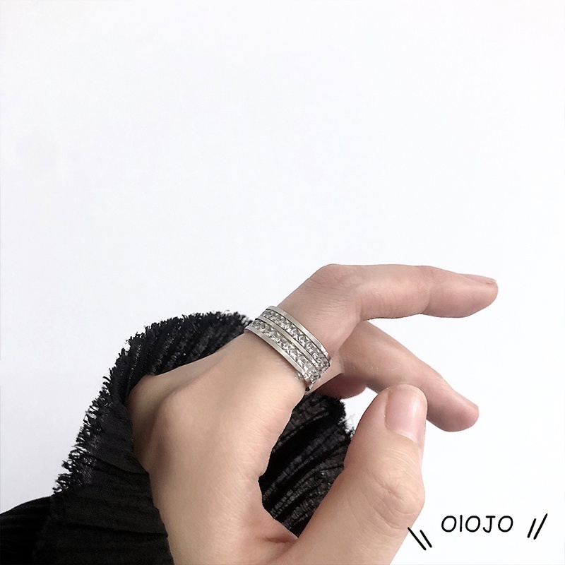 Cincin Titanium Wanita Anti Karat Fashion Korea Aksesoris Mode - ol