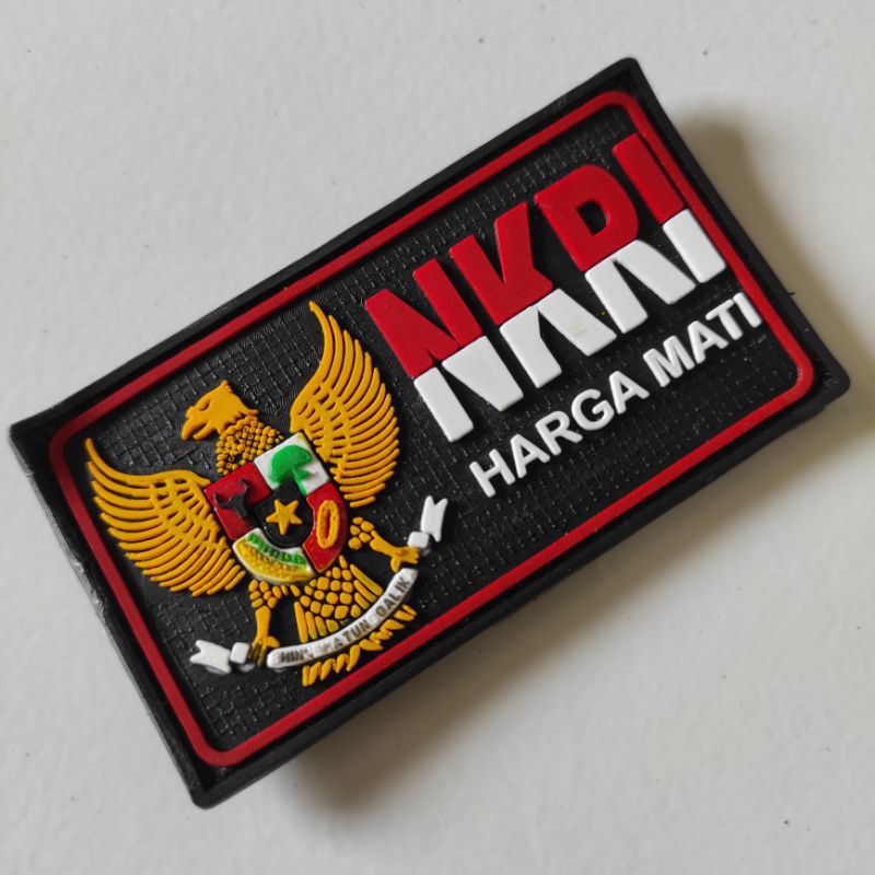 PATCH RUBBER LOGO GARUDA NKRI HARGA MATI/TEMPELAN EMBLEM KARET VELCRO