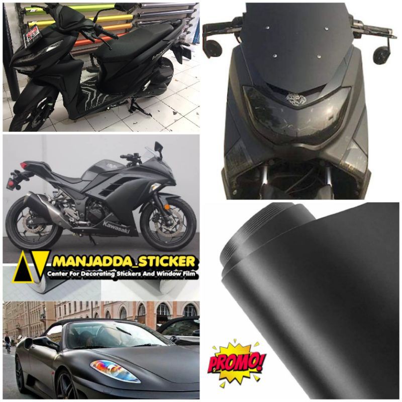 Stiker hitam doff stiker skotlet motor | Shopee Indonesia