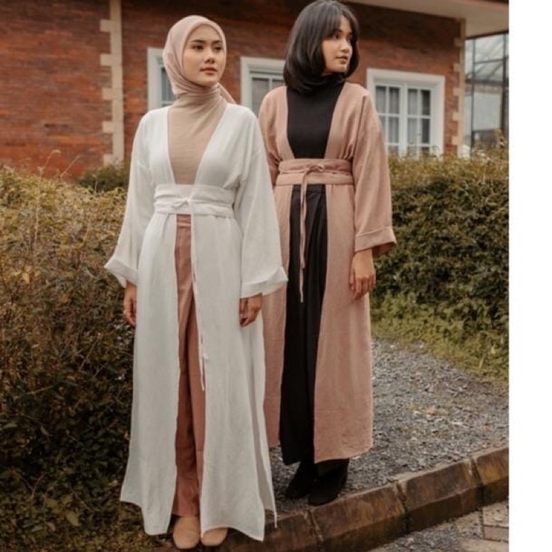 Bele Outer Atasan Wanita Kekinian Outer Crincle Long Outer