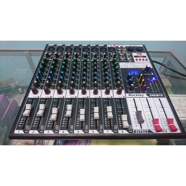 PROFESSIONAL MIXER 8CHANNEL LIVE USB DIGITAL 256EFFECTS ROCKLEY ENEMY8