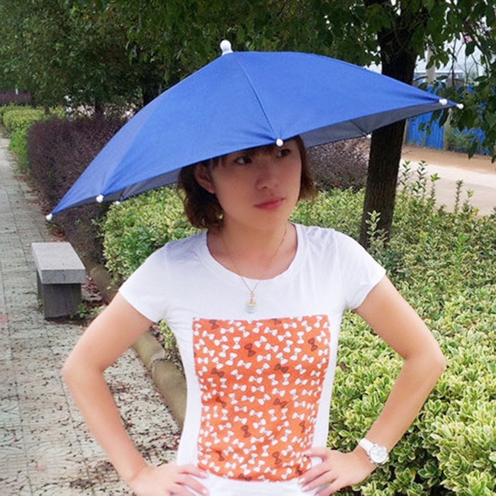 Payung Topi GRADE A TOP/ kepala Payung / Payung Kepala besar diameter 60cm 60 cm head umbrella