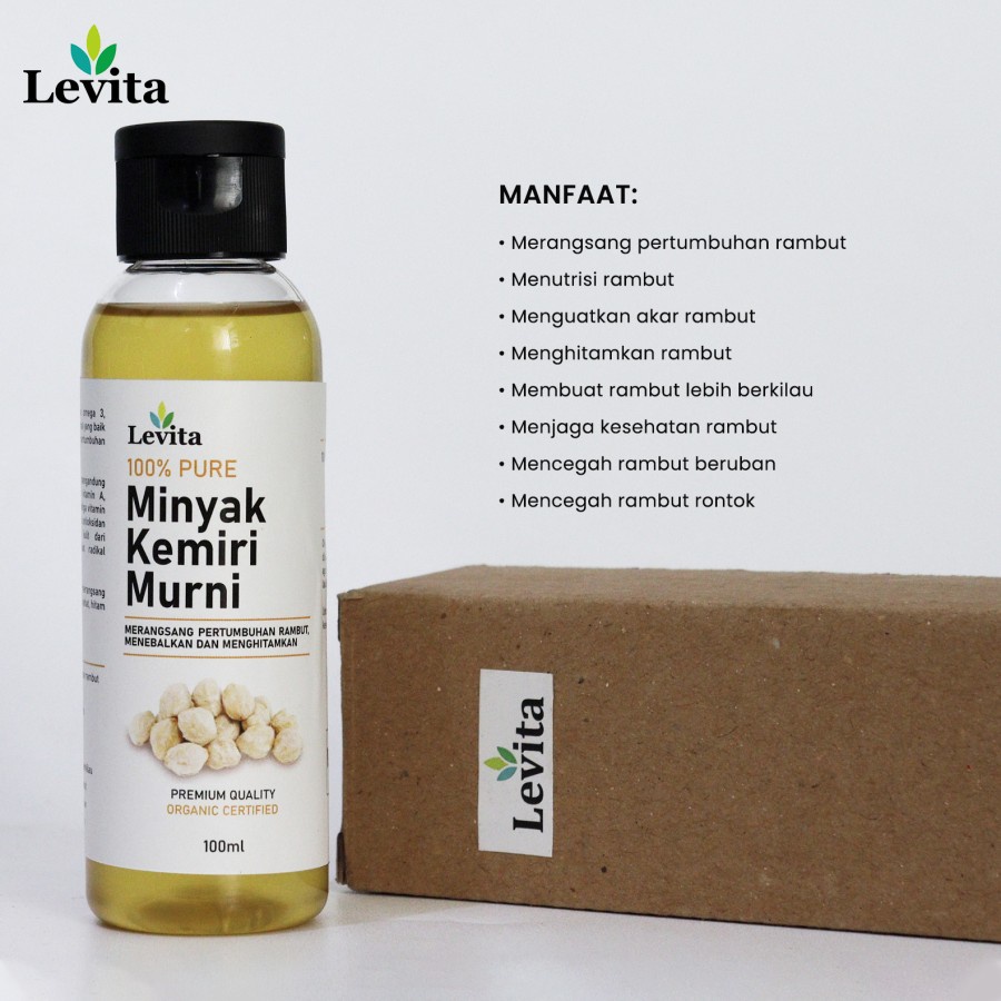 Minyak Kemiri Bakar Levita Oil Penumbuh dan Penghitam Rambut