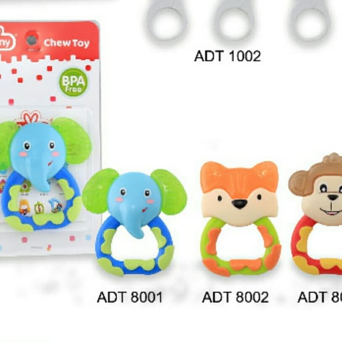 Lusty Bunny Teether Bayi Motif Animal - Mainan Gigitan Bayi - Teether Gigitan Bayi