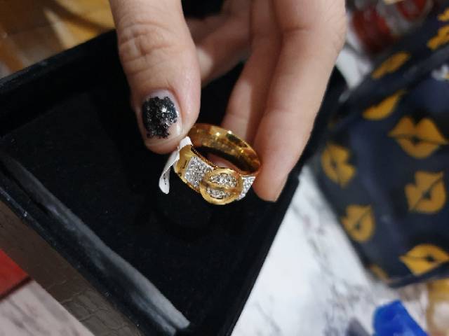 Cincin Titanium Premium Gold cincin titanium swan cincin Stainless steel anti karat anti alergi