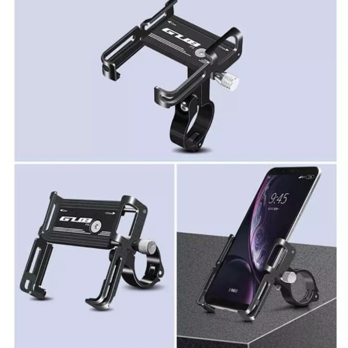 [ABIL JAYA PERKASA] GUB P10 HOLDER HANDPHONE HP ALUMUNIUM UNTUK STANG SEPEDA