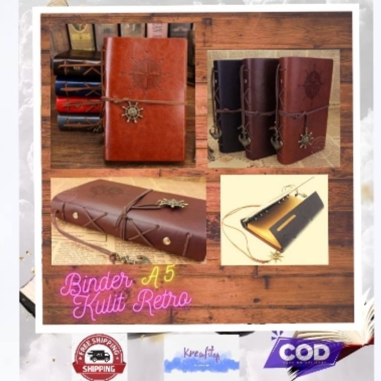 

!!! MURAH & HEMAT Binder Kulit Retro Compass + Isi Binder - A5