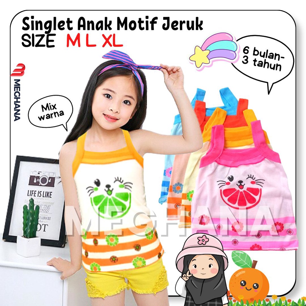 Singlet / Tanktop Anak Karakter MATA / Singlet Anak Ayam