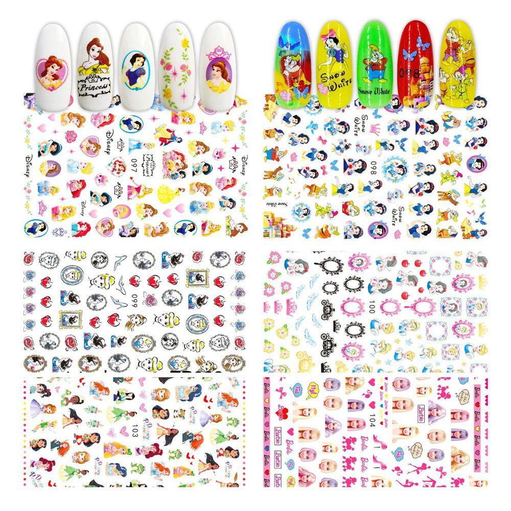 AUGUSTINA Agustina Kartun Stiker Kuku Putri Lucu Indah Nail Art Dekorasi Manicure Aksesoris Mermaid Duffy Anak Perempuan Mainan Anak Stiker