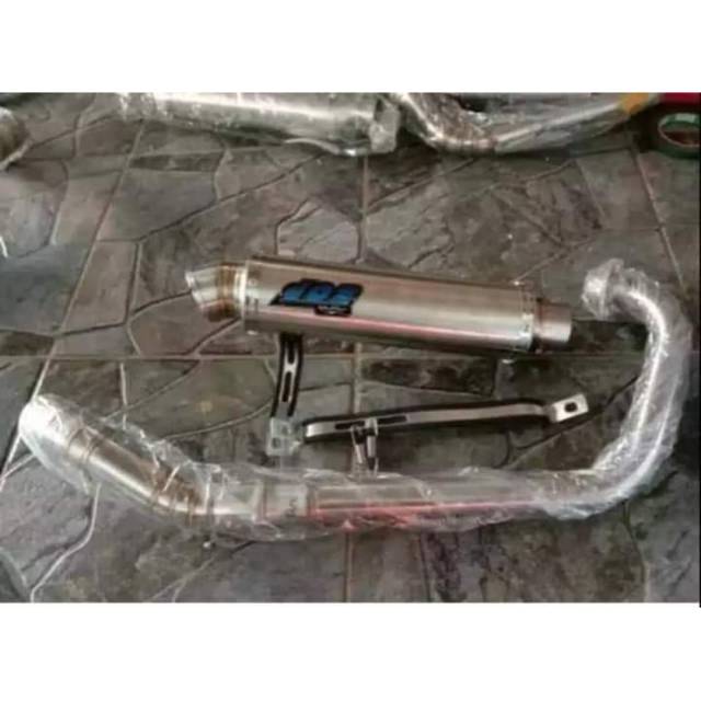 Knalpot DOS Bulat NEW.VIXION.CB150R.BYSON.SCORPIO.TIGER.DLL