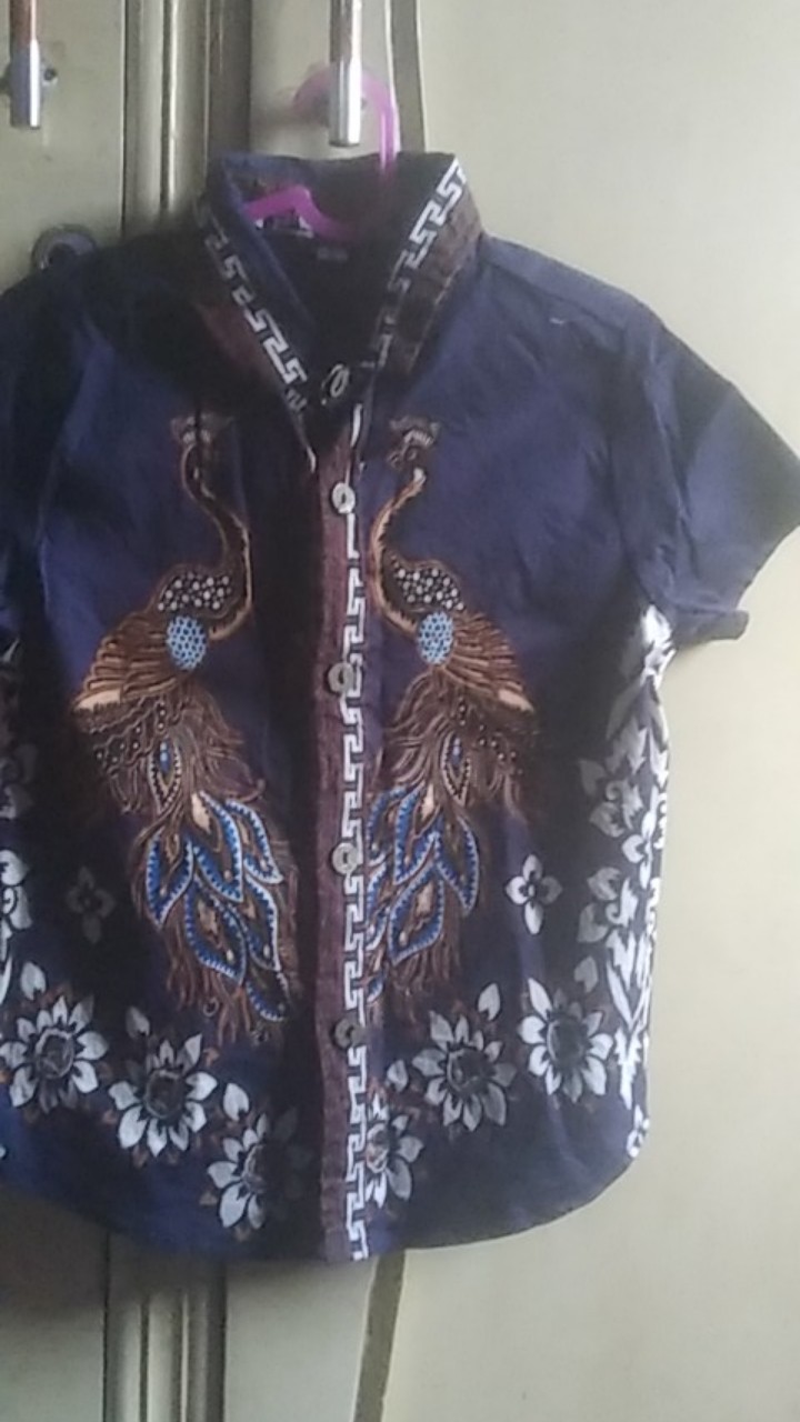 Kemeja Batik Anak 001 Jm - Dres Batik Anak - Kemeja Merah