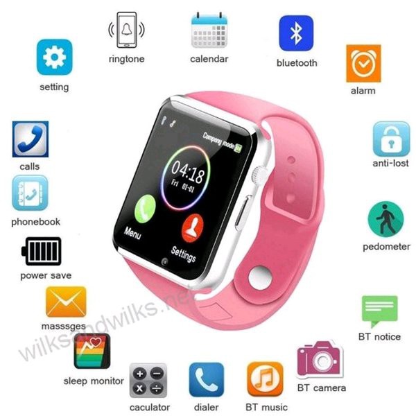 JAM TANGAN Smartwach U10 PINK - JAM A1 PINK - Jam tangan Anak pintar HP camera Video smartwatch