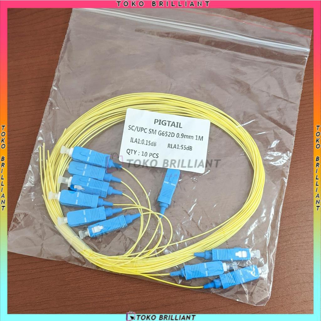 Fiber Pigtail SC/UPC 0.9mm SM 1 Meter Kabel Fo Pigtail 1.5M SC UPC [BISA COD]