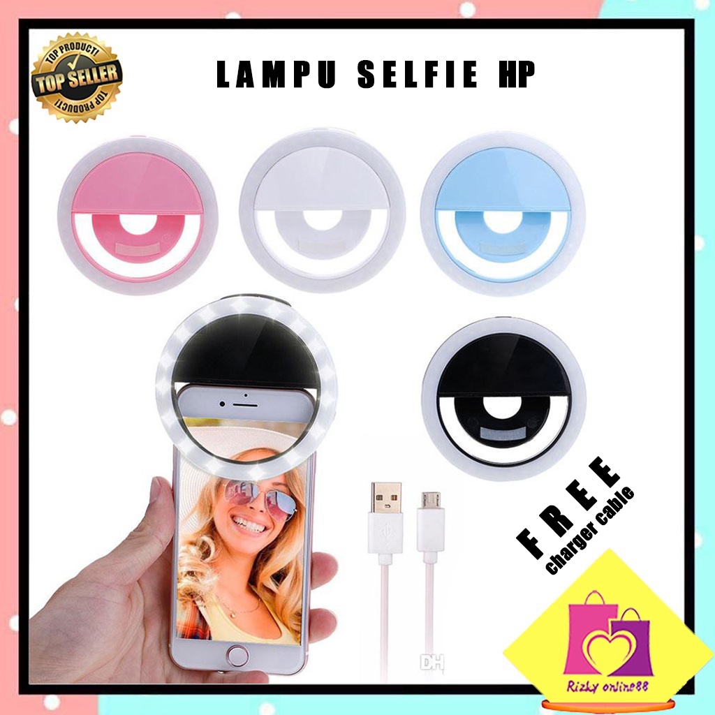 Rizkyonline88 lampu selfie ring light led / charm eyes / lampu selfie