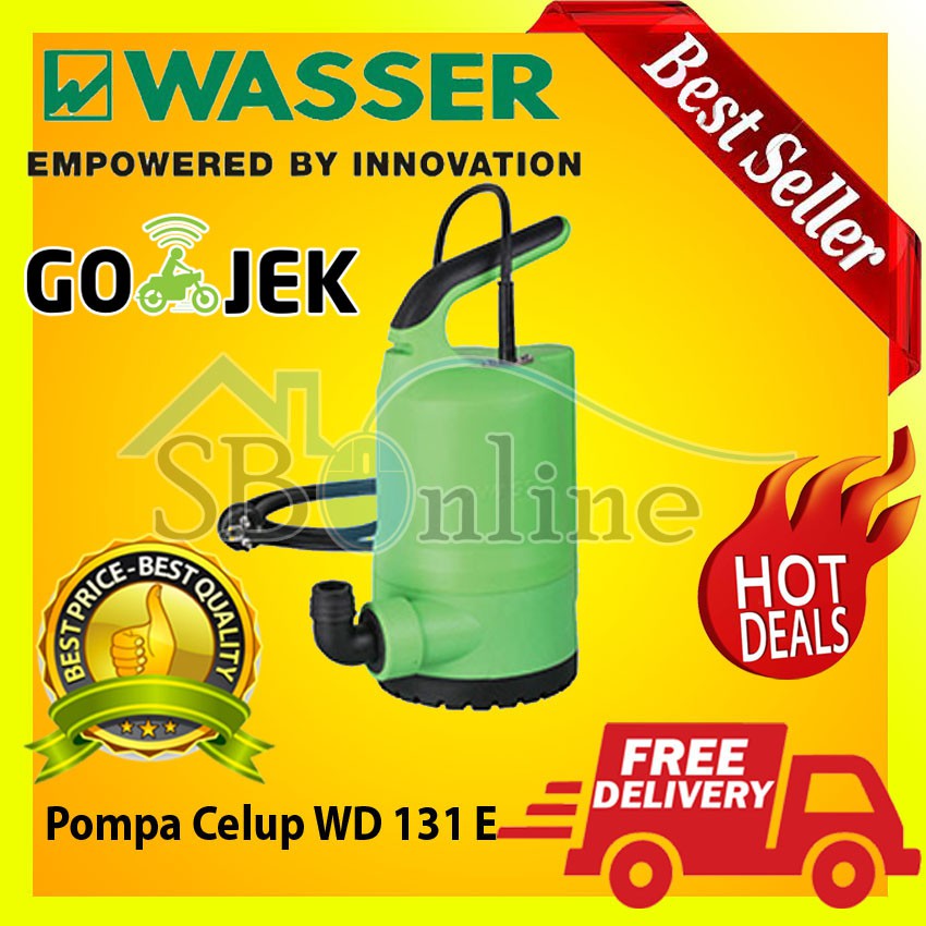 Pompa Celup Wasser WD 131E Submersible Pump With Filter Harga Pabrik