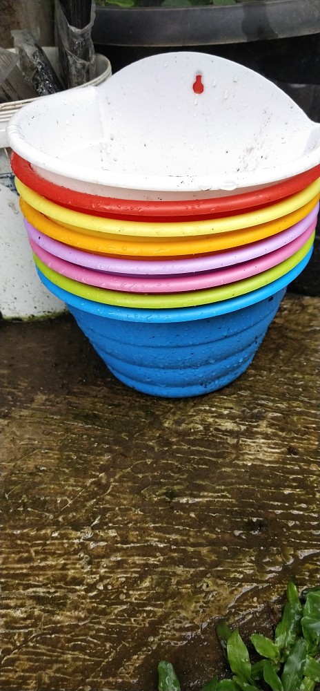Pot Bunga Tanaman Motif Lebah Warna Putih 24cm - Nkt