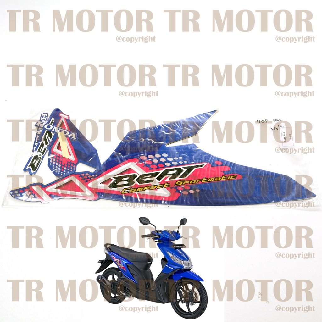 Stiker Motor Beat 2011 Karbu Sticker Striping Full Body Motor