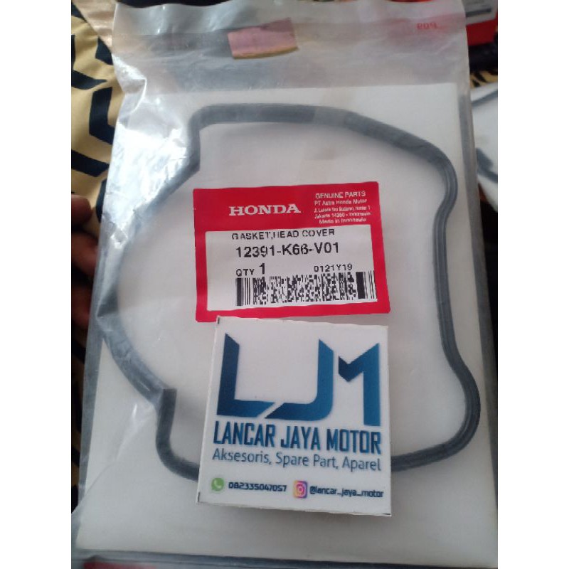 KARET TUTUP MESIN GASKET HEAD COVER VARIO 125 LED 2018 2019 2020 12391-K66-V01 12391K66V01 ORIGINAL 