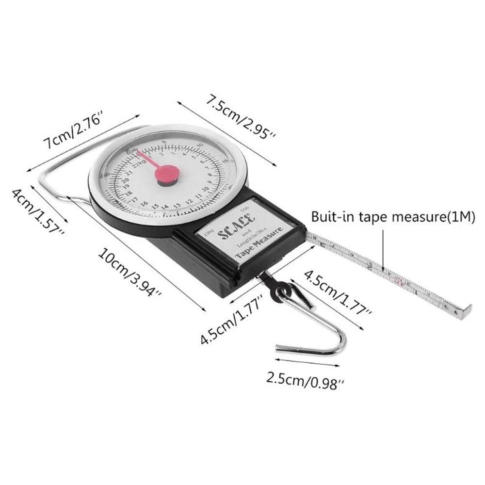 Solighter Digital Dial Luggage Scale Professional Weight Balance Dengan Measuring Tape Timbangan Pancing