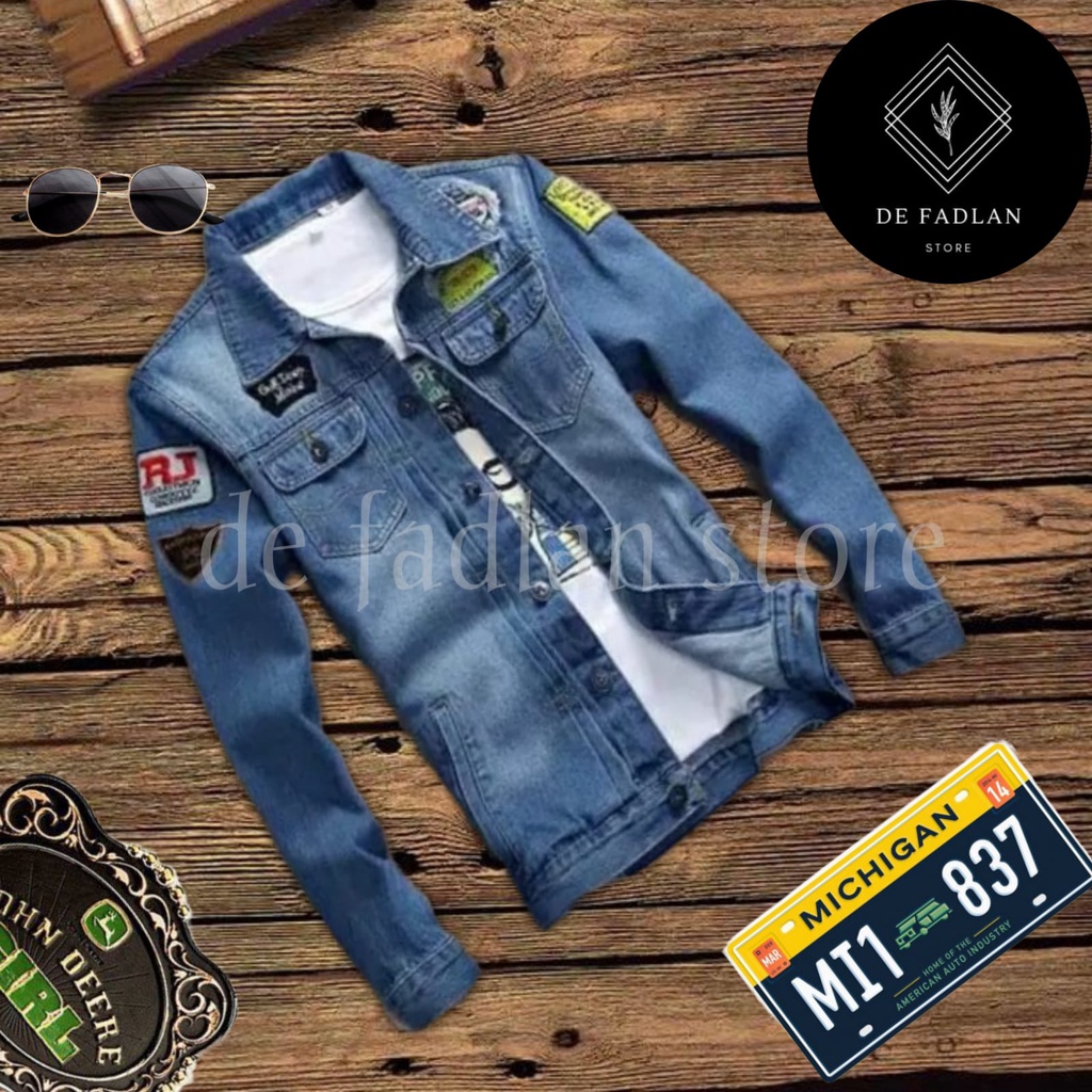 DSTORE [Bayar ditempat]Jaket Jeans Denim Zoman Sablon/Jaket Jeans levis Pria/Jaket jeans  terlaris / jaket valhalla / jaket tokyo revengers / jaket coach / jaket touman / jaket valhalla tokyo revengers / jaket terbaru 2021 / jaket cj / jaket tokyo manji-8
