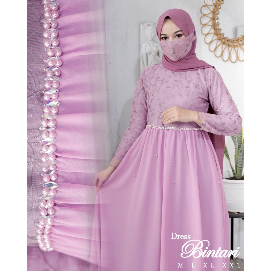 DRESS BINTARI / GAMIS PESTA / GAMIS BRUKAT / KEBAYA MODERN / OUTFIT BAJU PESTA / R.I