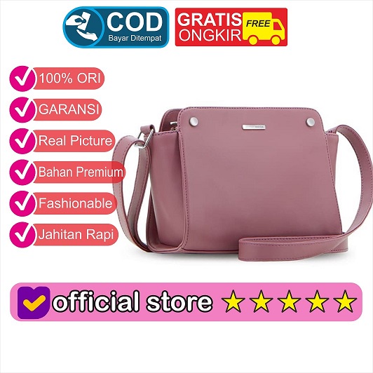 Tas Selempang Sophie Martin Paris Terbaru 2025 Kekinian Viral Promo Liana Dusty Pink Casual Original