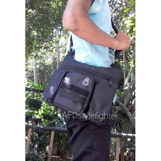 Afd Chest bag rig tas sepeda pelindung dada chest bag tactical tas selempang dada pria wanita