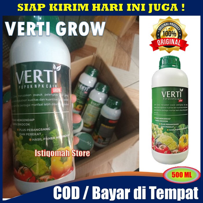 VERTI GROW 500ml Pupuk NPK Cair untuk Tanamana Mentimun Berbuah Lebat - Pupuk NPK Timun Bonteng Hasil Panen Meningkat - Pupuk untuk Meningkatkan Kualitas &amp; Kuantitas Hasil Panen Tanaman Timun Mentimun Bonteng TERLARIS AMPUH